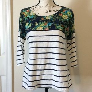 Anthropologie Postage Stamp Striped Top